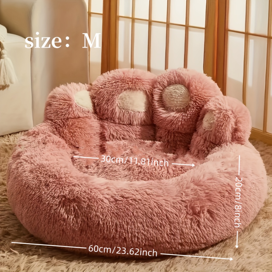 plush calming dog bed washable medium pet bed soft fuzzy Temu United Kingdom