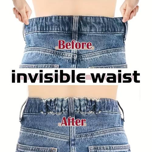 10pcs adjustable elastic jeans waist tightening tool pants waist extender waist extender supplies pants button tightening tool with 20 buttons 1 set of sewing tools and 1 thread hook