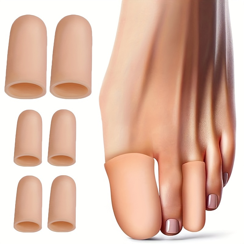 

6pcs Toe Sleeves Protectors For Women And Men, Toe Covers, Toe From Rubbing, Ingrown Toenails, Corns, And Injured Toenail For Use (l 2pcs+s 4pcs)