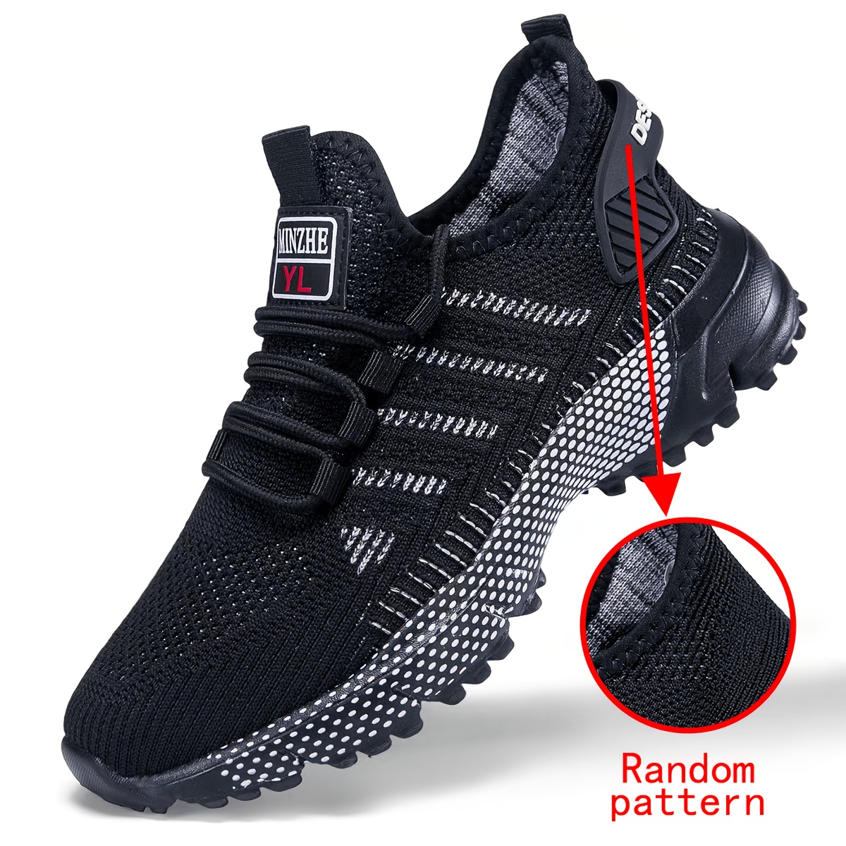 mens breathable mesh sneakers casual and stylish non slip eva sole lace up   running walking and outdoor activities  