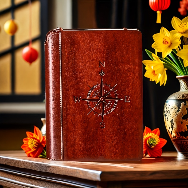 Professional Notebook - Elegant Brown Hard , Hollow Core Diary For Pen, Pencil, And Marker - Ideal For Office, School, Travel, And Gifts - Durable Binding And Smooth Writing Experience