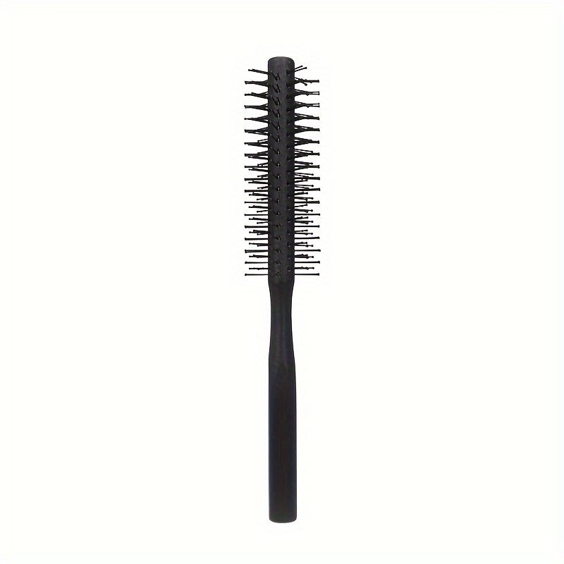 Wooden Drum Comb For Hair Styling - Anti-static Rolling Comb For Curling And Straightening, Suitable For All Hair Types