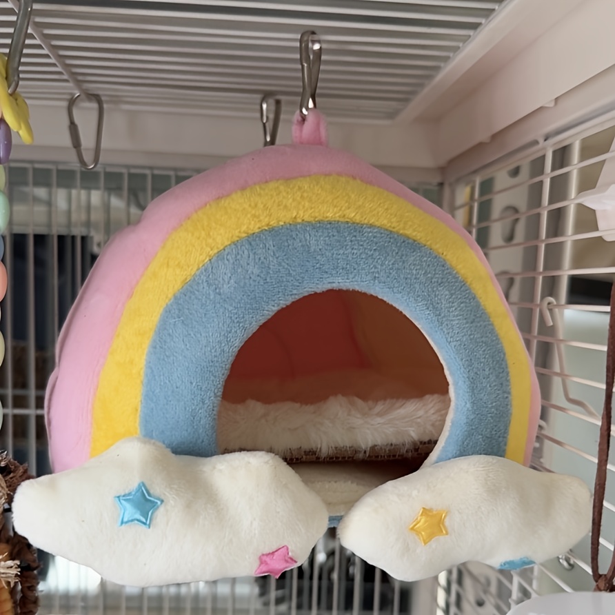 Hamster Hideout with Cute Rainbow Design