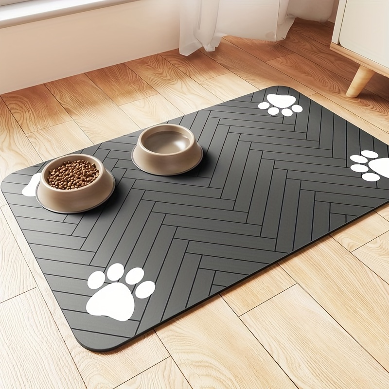 

1pc Dog Food Mat, Absorbent Dog Bowl Mat, Non-slip Pet Food Mat, Large Dog Food Mat, Dog Food Mat - Waterproof Mat, S 13.78inx19.69in, M 17.75inx23.62in, Suitable For Medium And Large Dogs