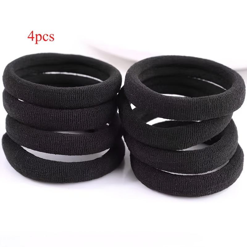 TEMU Set da 4 pezzi di elastici per capelli grandi, , morbidi in nylon ad elasticit�, portacoda, accessori da donna, copricapo sportivo e casual da
