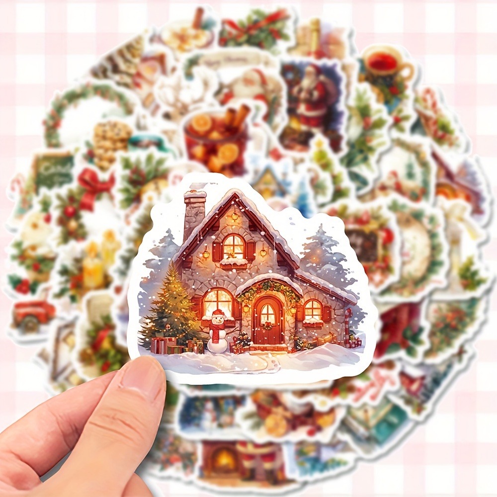 Christmas Stickers Vinyl Waterproof Stickers Laptop Water
