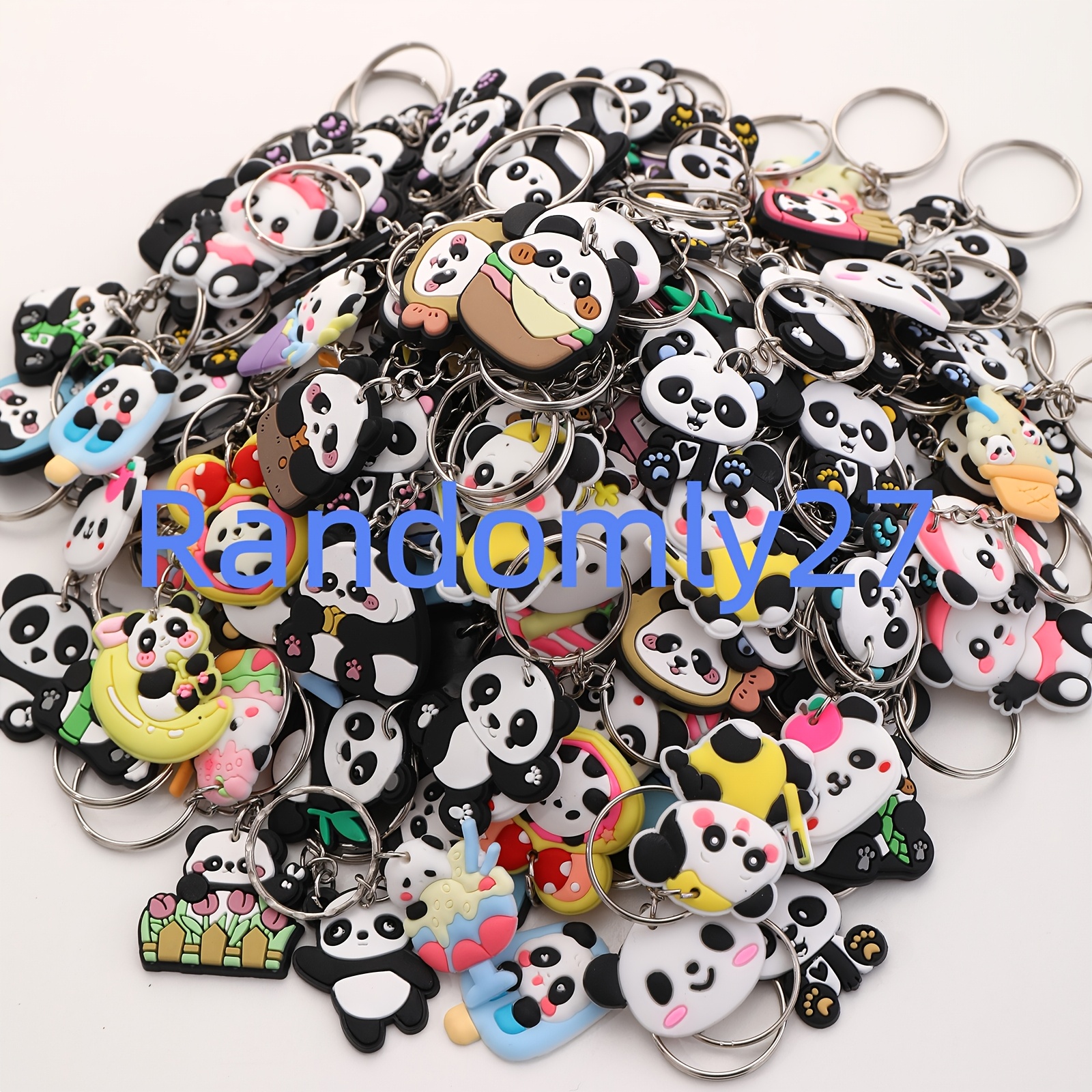 TEMU Cross-border Random Style Cartoon Keychain Anime Mixed Style Keychain Ladies Bag Key Additions Pvc Flat Keychain Irregular Random Style