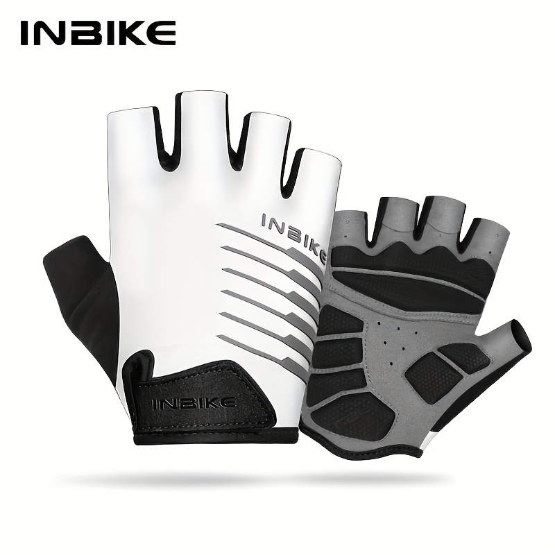 Image of Inbike Men's Summer Half-finger Cycling Gloves With Anti-slip Gel Padding For Biking