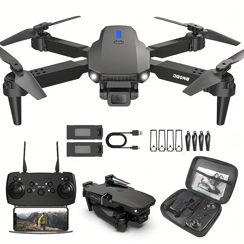 

E88 Drone, Wifi Fpv Dual Folding Rc Quadcopter With Hold, Beginner Rc Toys, 's Gift For Outdoor Fun, Great For Christmas, Halloween And Thanksgiving