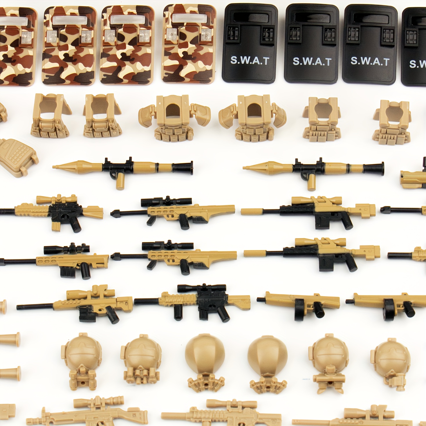 350pcs Military Soldier Style Weapon Set Toy Kit