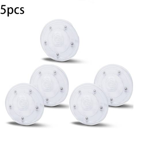 5pcs 4inch acrylic lazy susan turntable platter clear turntable organizer round rotating plate revolving display base for spice rack table cake cookie decorating