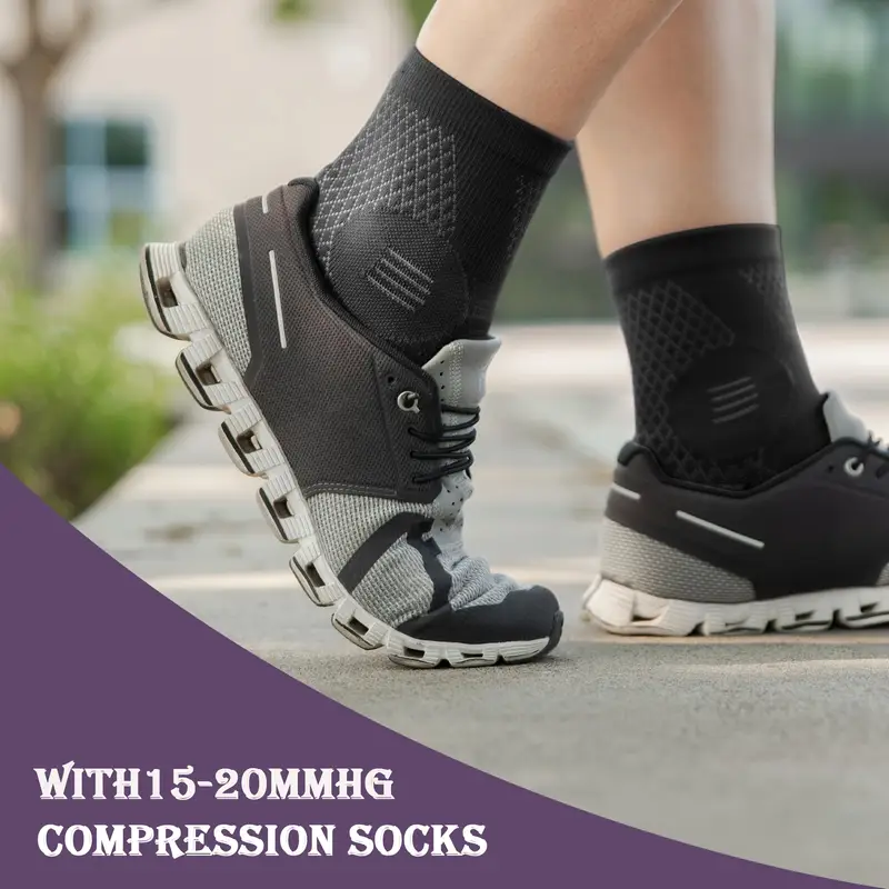 premium ankle compression socks compression sleeves with arch and ankle support open toe design neuropathy socks elastic brace for daily wearing and outdoor activities Product details 4
