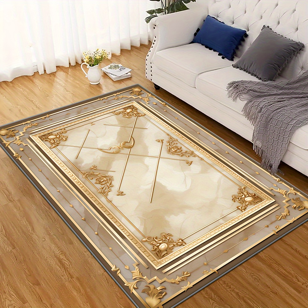 TEMU Faux Imitation Cashmere   Washed Base, Washed Base Faux Imitation Cashmere   Per   8.6mm Thickness, 1pc. European Border Carpet, Easy To Clean,
