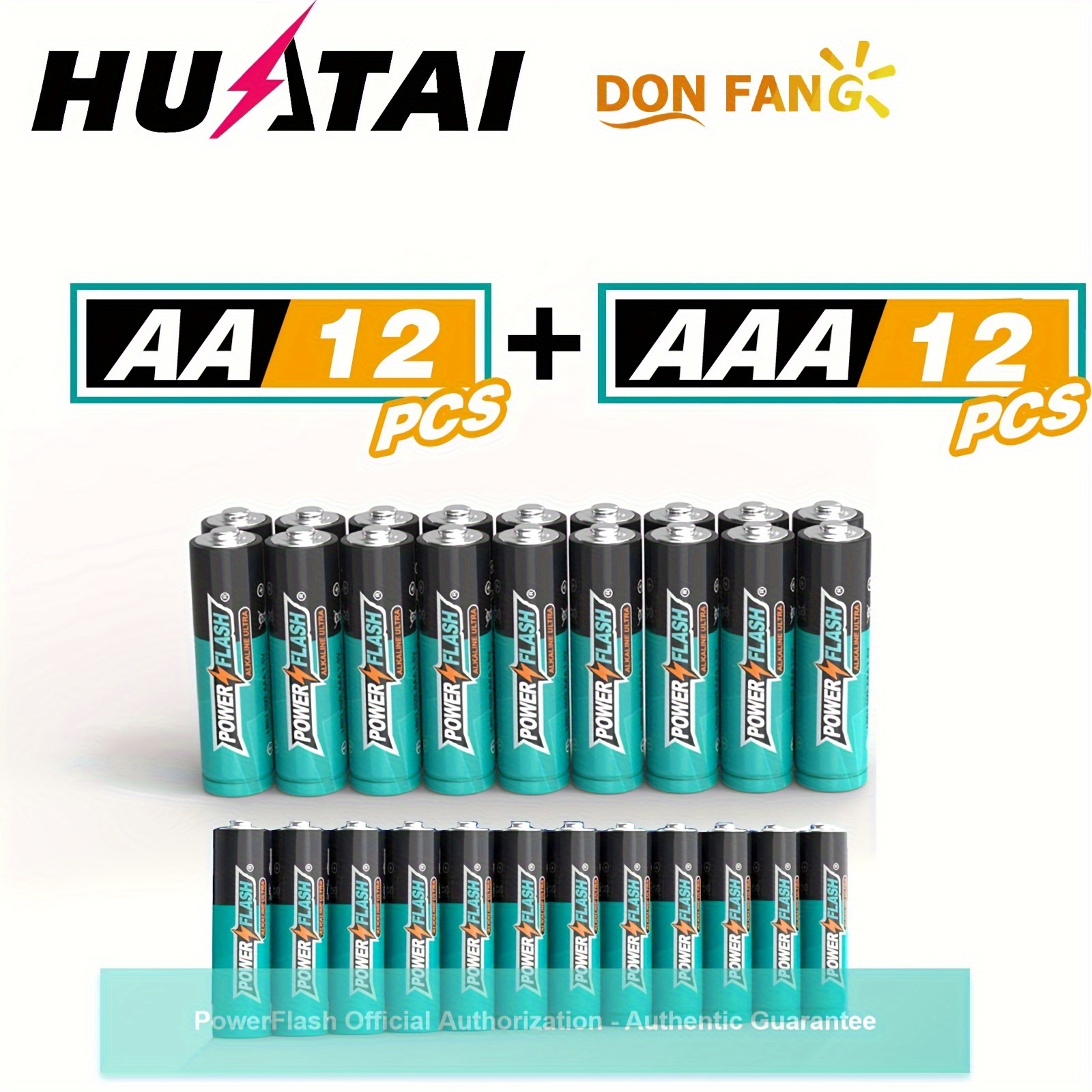 PowerFlash Alkaline Long-Lasting Batteries