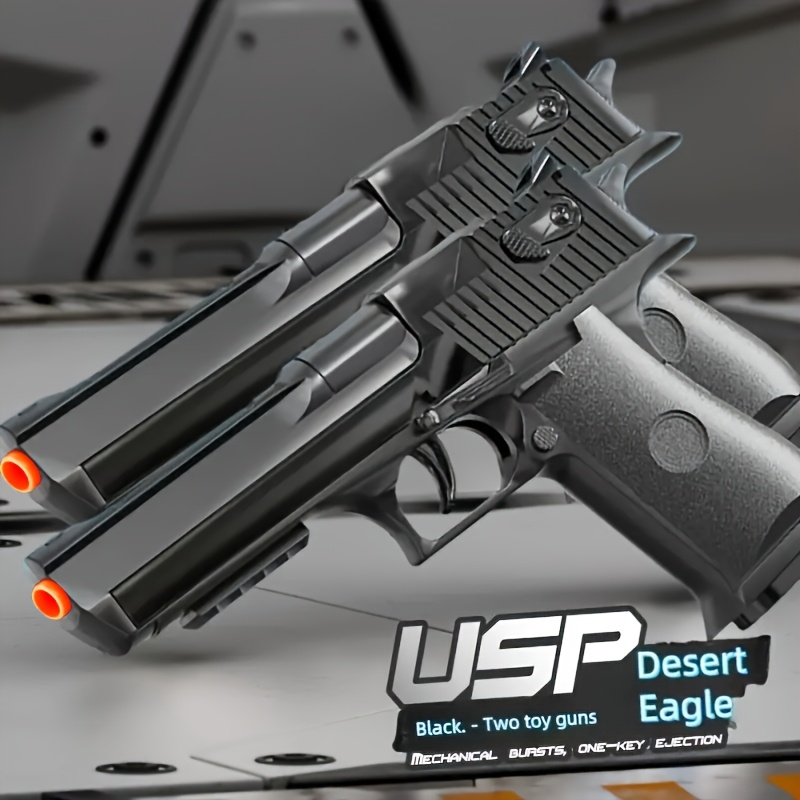 [ American Recommendation ] Super Double Gun Children's Toy Soft Bullet Pistol, High-end Version, An Interactive Game Set Suitable for Both Boys And Adults, An Ideal Easter Gift