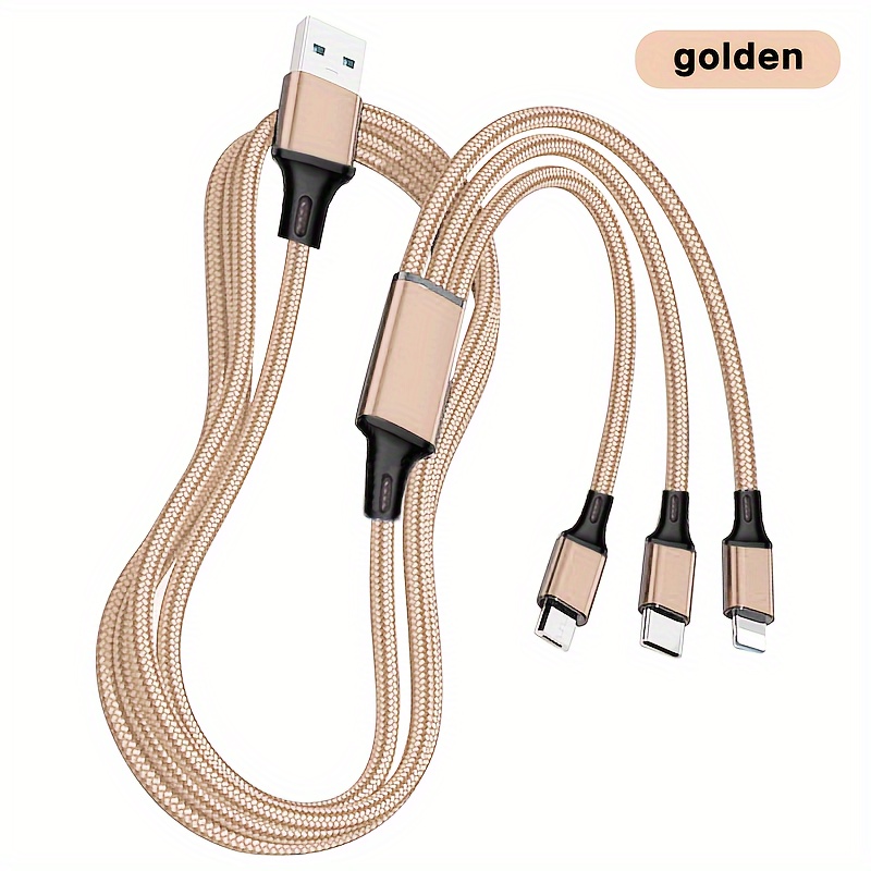3-in-1 Fast Charging Usb Cable, Nylon Braided, For Iphone 14 13 12 Pro Max Xs Max Charger Cable For , Usb Phones, Ultra 20 10 9 Moto Type-c Cable For , A Halloween Gift