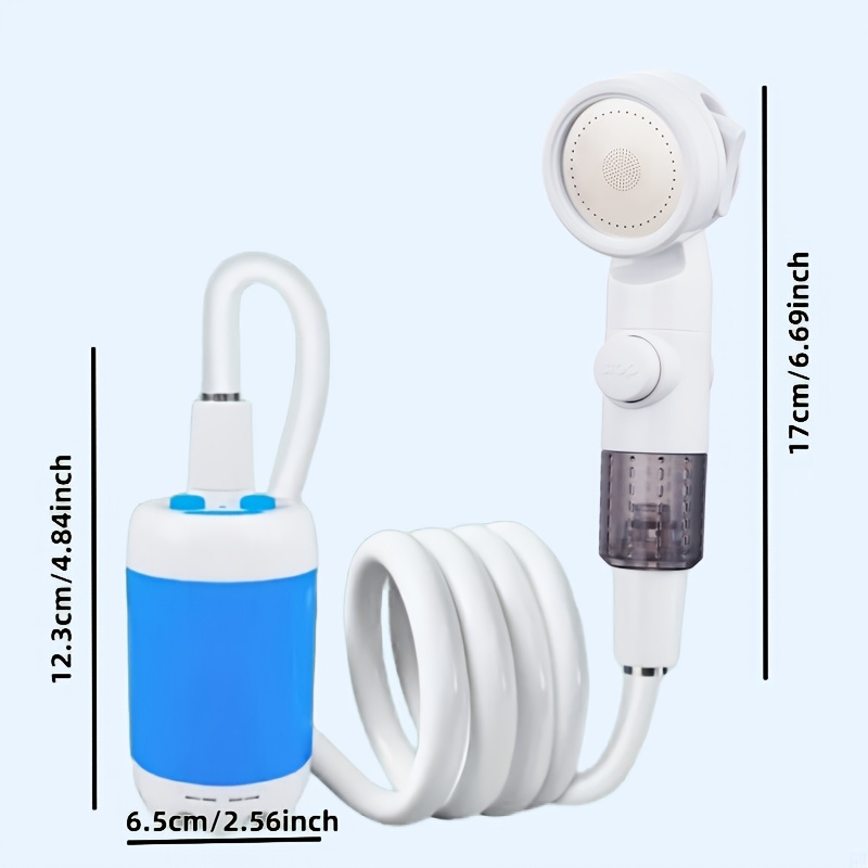 Portable Rechargeable Electric Camping Shower Pump for Outdoor Bathing, Car Cleaning, Gardening, and Pet Care