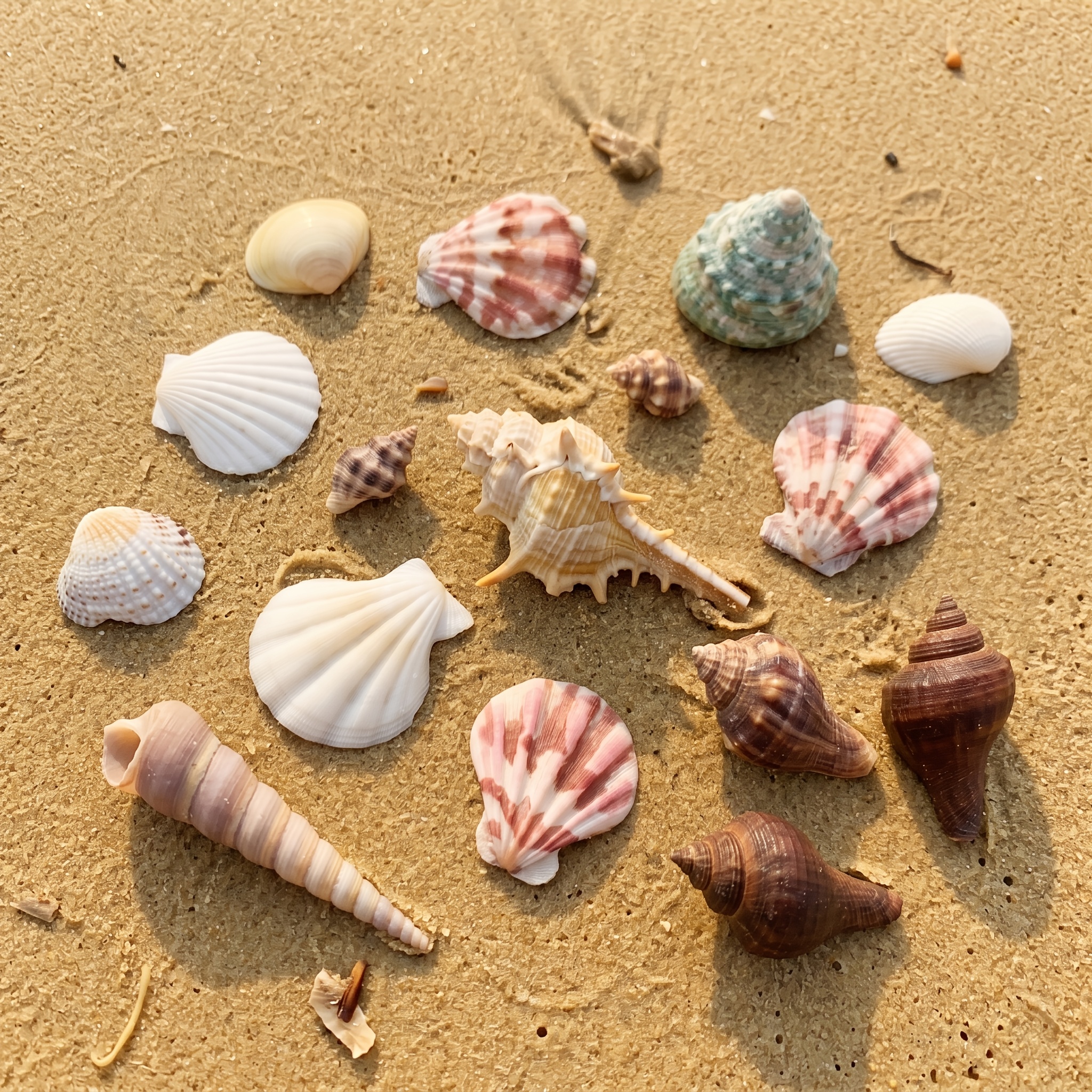 Image of 16pcs Seashells And Starfish, Suitable For Aquariums - Mixed Shell Decorations, Used For Fish Tanks, Reptile , And Glass Containers, Suitable For Vase Decoration Fillers, Diy Decorations.