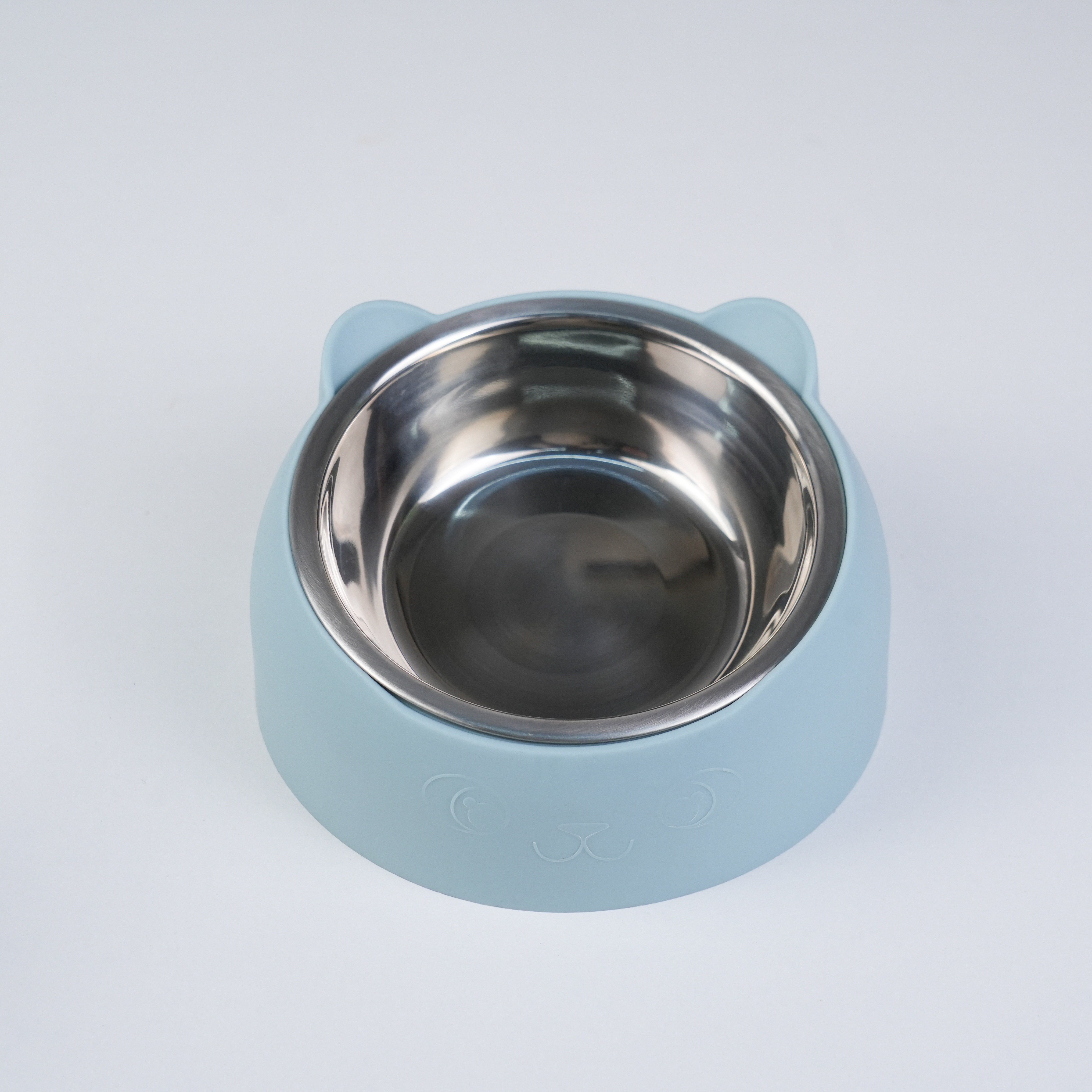 

1pc Stainless Steel Cat Feeder Bowl, Non Slip Base For Food & Water, Perfect For Cat Feeding Device