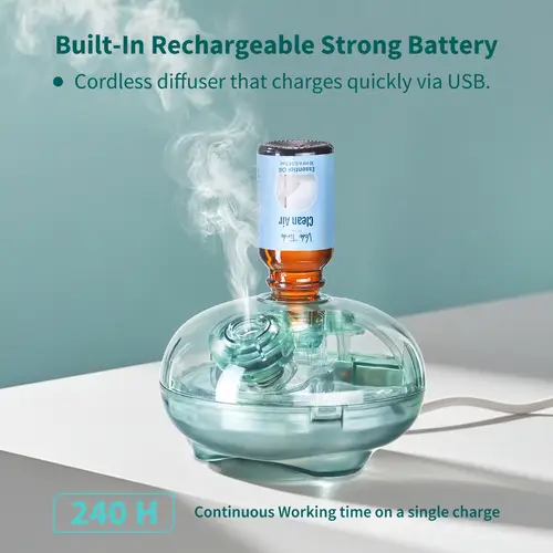 vts essential oil diffuser portable and intelligent of continuous operation for 240 hours on a single charge wireless portablesmall atomizer suitable for homes ofhces and cars