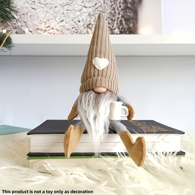 Père Noël Gnome assis avec des jambes pendantes 54 cm S-XMR1239 Plante-ta- deco.com