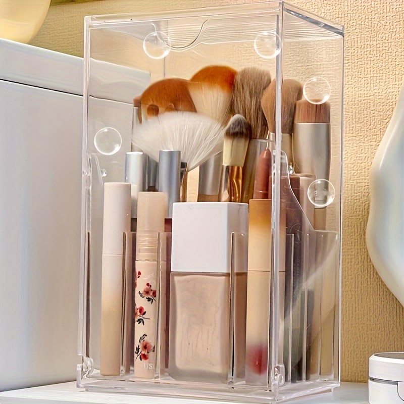 clear plastic makeup brush organizer   cosmetic storage box for desk under 3 2 cubic feet capacity jewelry making display packaging supplies beading jewelry making Product details 3