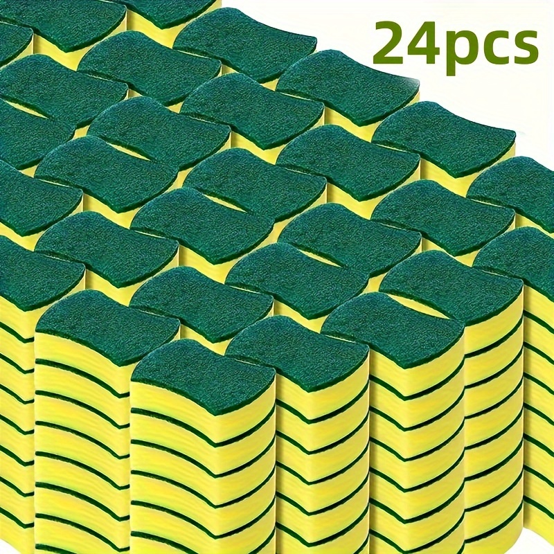 

24-pack Kitchen Cleaning Sponges, Dual-sided Non-scratch Scrubbing Pads For Dishes, Floors & Furniture, Ideal For & Christmas Gifts