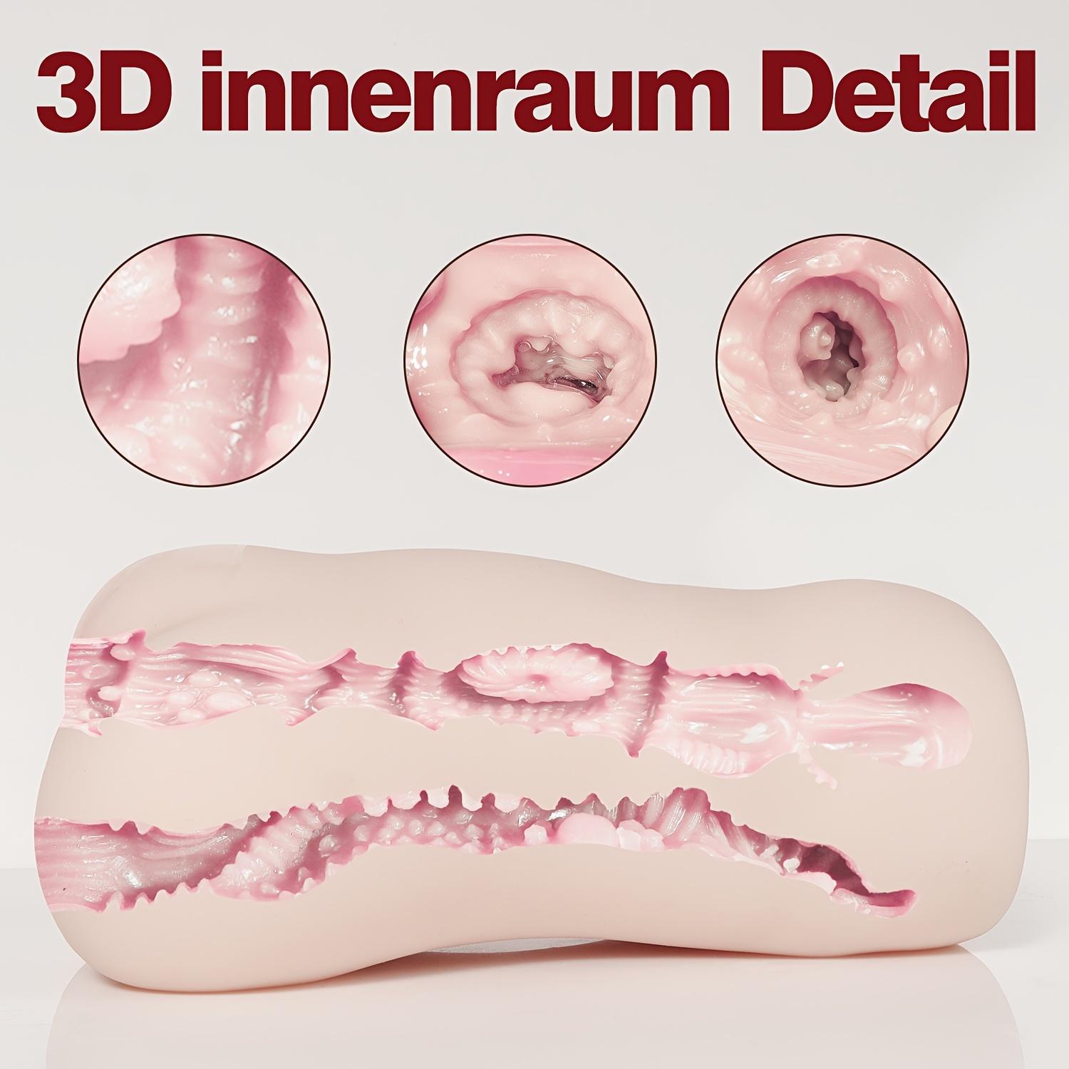 AMAY Dual-Channel Realistic Pocket Pussy - 1.32lb TPE Male Masturbator, Lifelike Vagina & Anus, Handheld, Enhances Pleasure with Unique Textures, Battery-Free Adult Toy