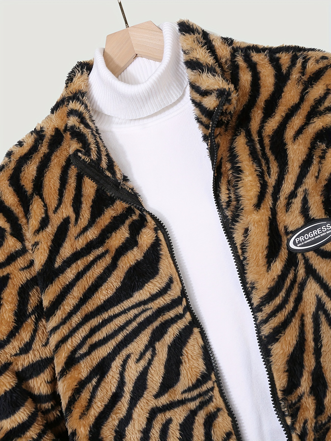 Motel Rocks Leopard Jacket Fur Men's Leopard Print Reversible