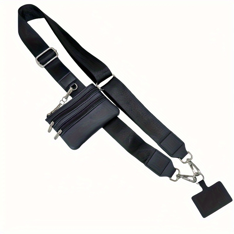 E-shop 3-teiliges Set [Trageband und kleine Tasche und Patch] Hochwertiges Handy-Trageband mit kleiner Tasche, Outdoor Strapazierfähiges