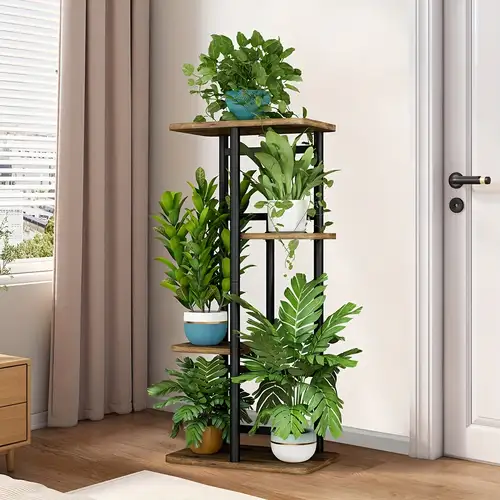 4/5/6 Tiers Wooden Flower Stand Shelf Ladder Stand for Living Room Balcony Indoors & Outdoors Garden Decor Christmas Gift 4/5/6 Tiers Wooden Flower Stand Shelf Ladder Stand for Living Room Balcony Indoors & Outdoors Garden Decor Christmas Gift