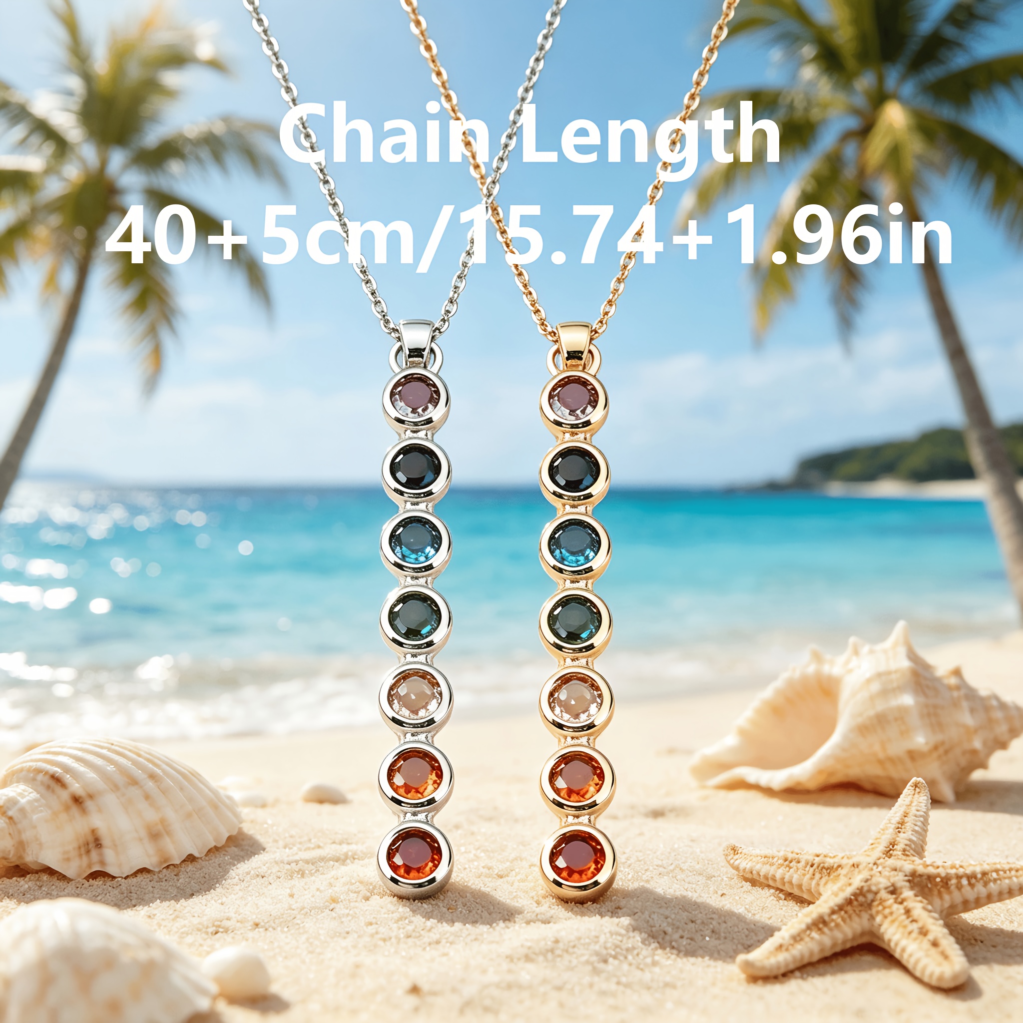 Women's Stainless Steel Chain Necklace with Zirconia Round Pendant