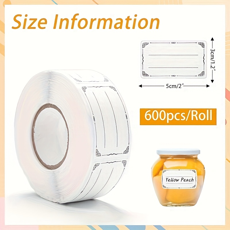 600pcs Of Label Stickers For Hotels And Kitchens, Food Classification Storage Labels, And Oil-proof Self-adhesive Label Stickers, Office Classification Organization Labels