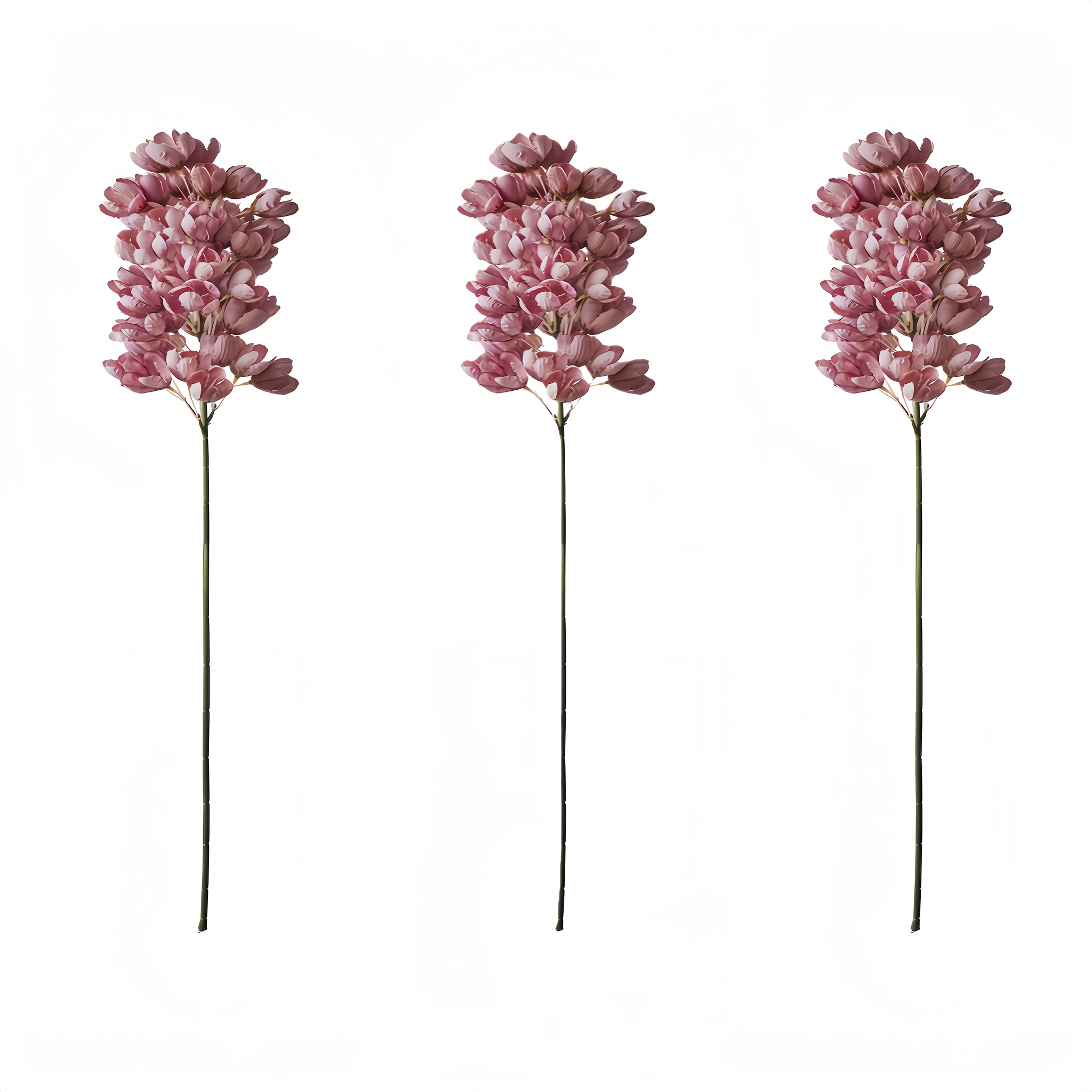 E-shop 3er-Set Rote-Bohne-Rosa-Phönixblüte-Kunstblumen, künstliche Hortensien, geeignet für Heim-, Hochzeits-, Party-Dekorationen, Valentinstag,