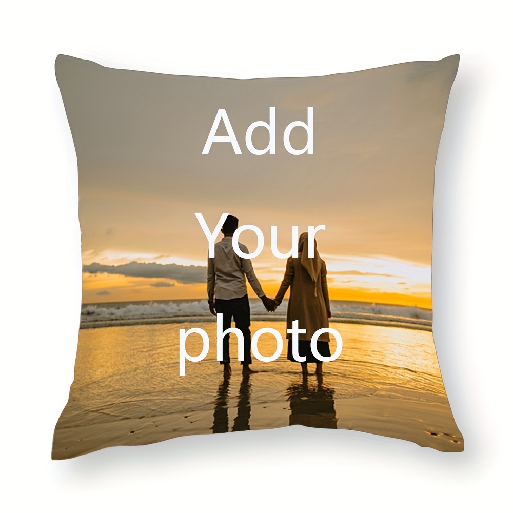 

1pc Your Photo Pillow Cover, Suitable For Couples, Parents, Friends, Pets, Birthdays, Holiday Celebrations, Documenting Life(thickened, Dacron Linen, Double-sided Printing, 18×18inch)