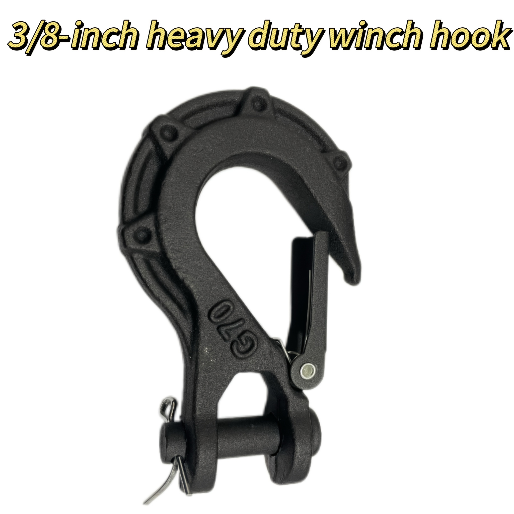 TEMU 3/8 Inch (about 1.9cm) Alloy Steel Belt Safety Lock, Heavy-duty Winch Hook Suitable For , Outdoor, Trailers-1pc Truck Trailer Trailer Traction