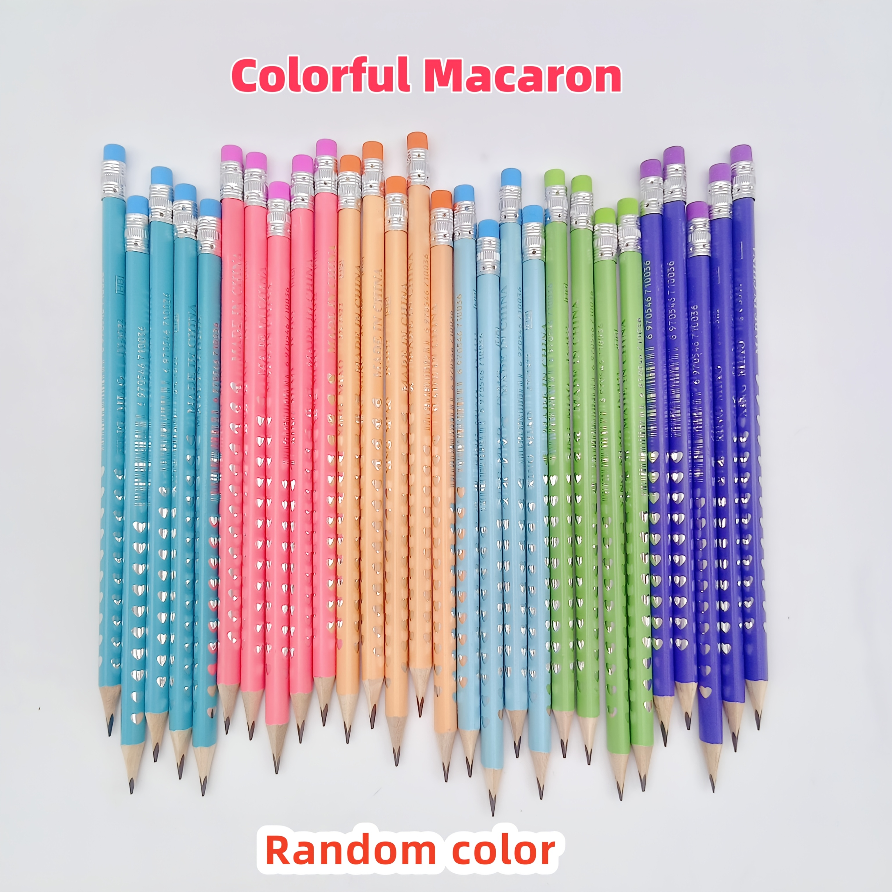 Five-color Macaron Student Office High-end Hb Pencil Gift, Color Random