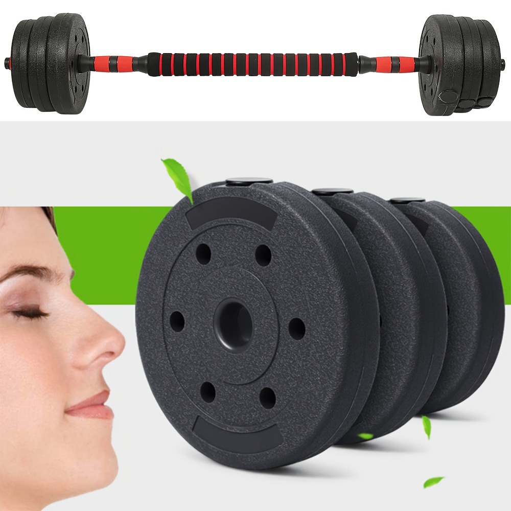 E-shop 20Kg Verstellbares Hantelgewicht Set mit Verbindungsstange - Kompakte 2-in-1 Heimfitness Gewichte