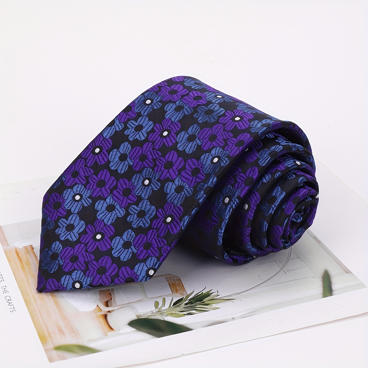 Men's Premium Light Blue Cashew Pattern Dress Casual Tie