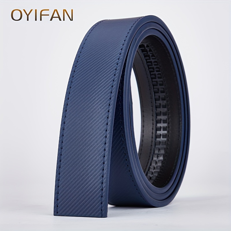 Oyifan Men's Belt Cowhide with Automatic Alloy Buckle for Daily Wear
