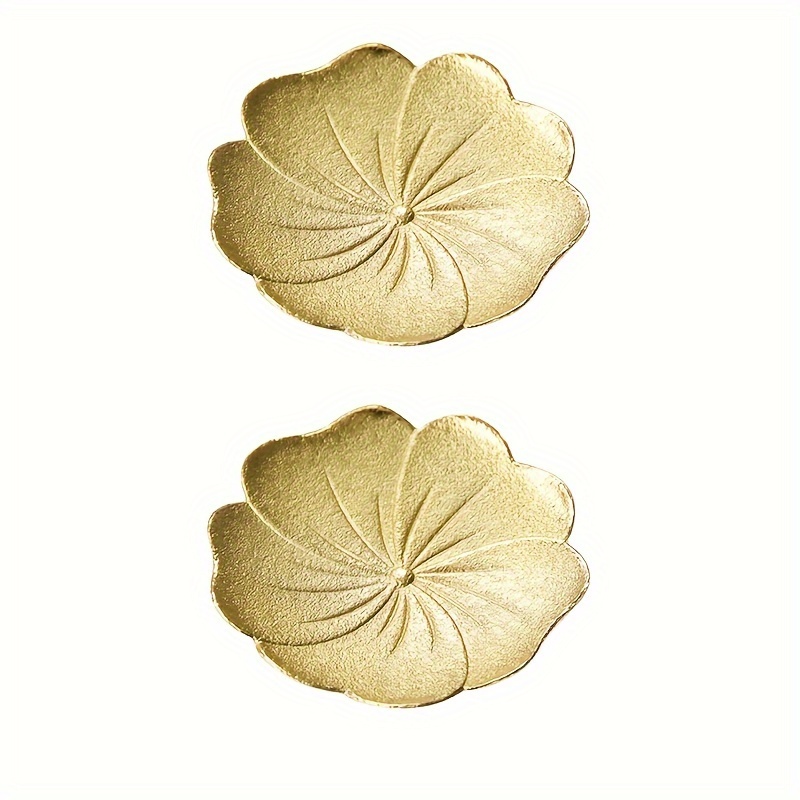 TEMU 2pcs Metal Patterned Coasters - Tea Cup Holder; Durable, Heat-resistant, Burn Resistant, And Slip Resistant - Very Suitable For Home And Office