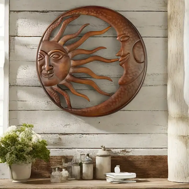 Décoration murale murale soleil | Soleil en métal 54 cm | Décoration Décoration murale murale soleil | Soleil en métal 54 cm | Décoration