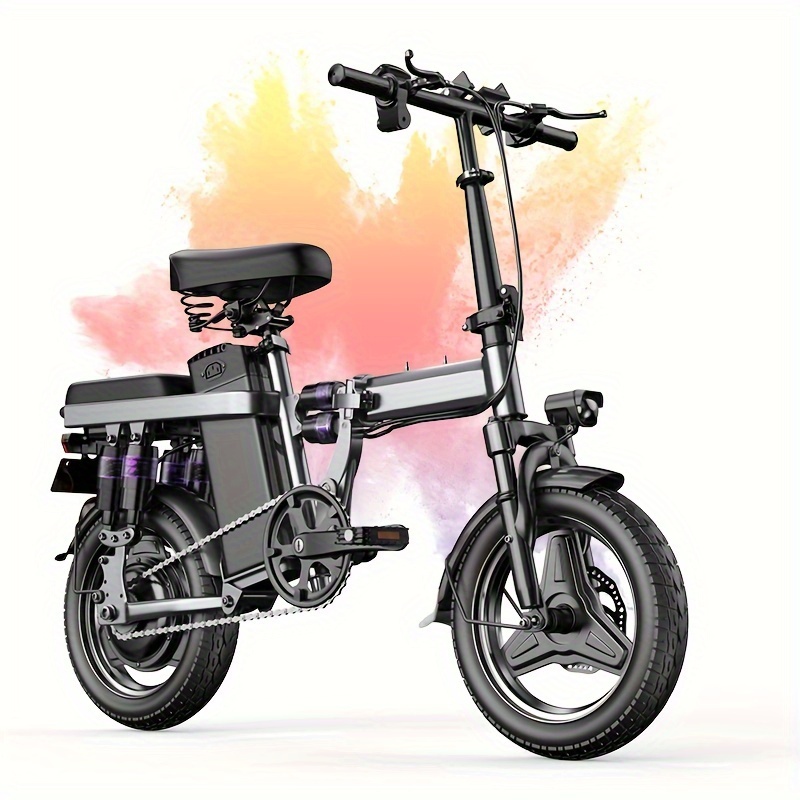 

Electric Bike For Adults, 48v 15ah, 20mph 35miles Commuting Ebikes For Women Men, 500w Brushless Motor, Lightweight 14'' Tires Folding Electric Bicycles, Smart Lcd Display
