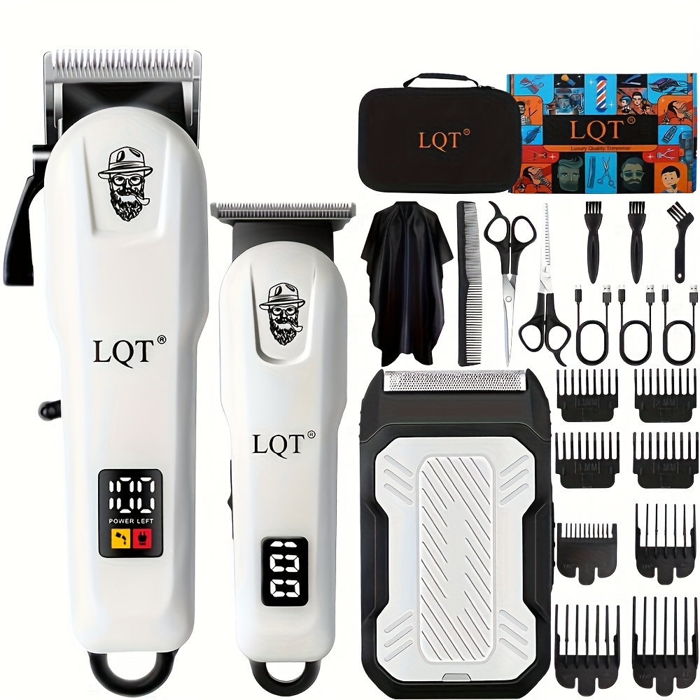 2/3-teiliges professionelles elektrisches   beauty- und friseurset für herren, feiertags-geschenkbox,   für familien und friseursalons, digitalanzeige, lcd-bildschirm, usb-aufladung – das perfekte geschenk für vatertag und valentinstag