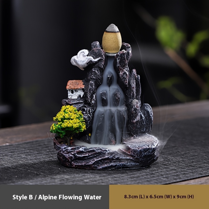 1pc resin chinese waterfall backflow incense holder - Temu