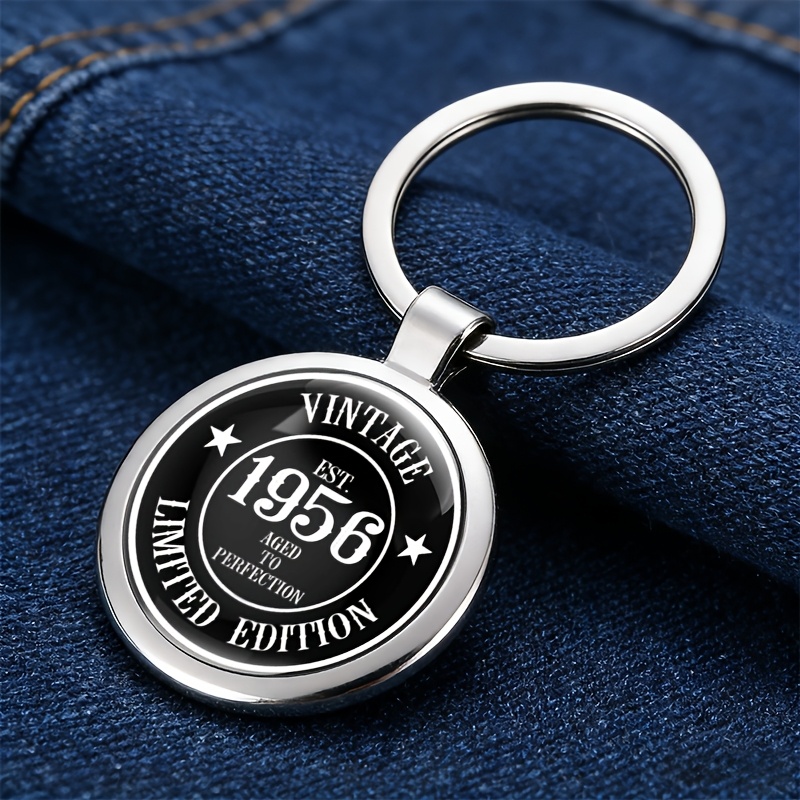 TEMU Portachiavi commemorativo vintage 2D piatto, accessorio 2D piatto in di metallo lucido con motivo per abbigliamento, , zaini - Accessori per ,