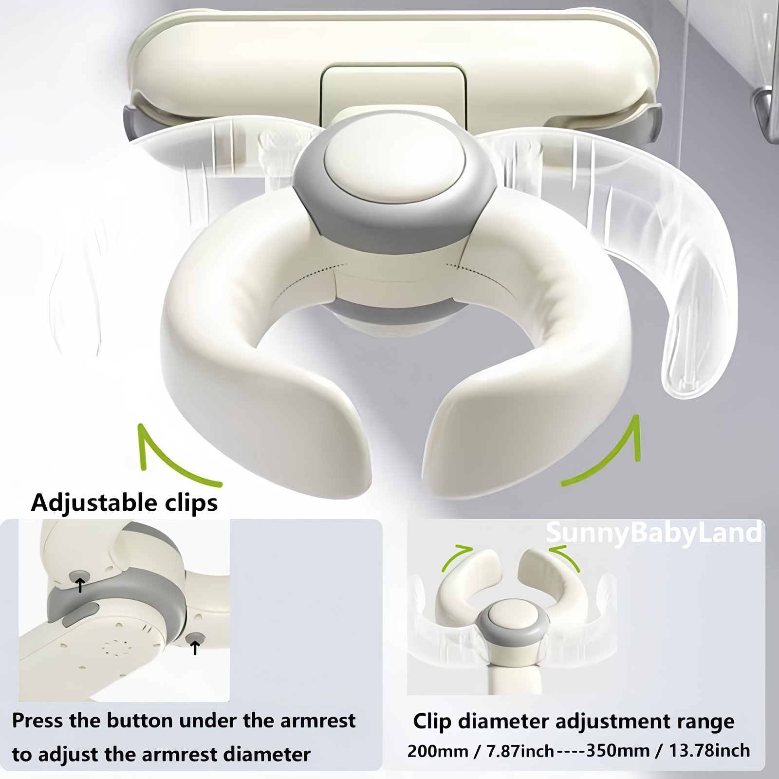 An Upgraded Support Frame with Adjustable Height, Suitable for Babies Aged 6 to 36 Months. The Hugging Design Provides Better Weight Support, Making It Usable for Babies of All Sizes