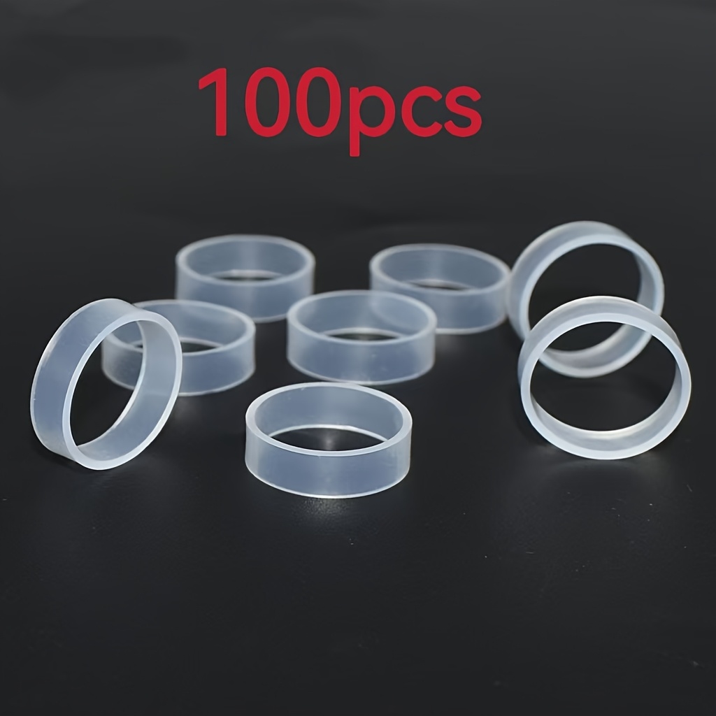 TEMU 100/150/200pcs de Cable de Silicona Transparentes Duraderas - Bandas de Cable de Organización para Oficina y Hogar Resistentes a Altas