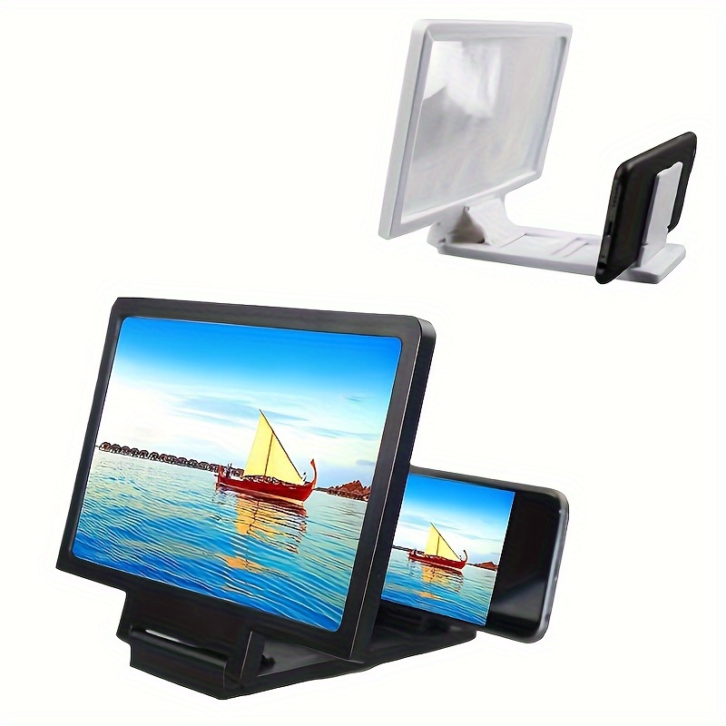 Ampliador de pantalla 3D de 10/12 pulgadas para teléfono móvil,  amplificador de vídeo, soporte, lupa para ver TV