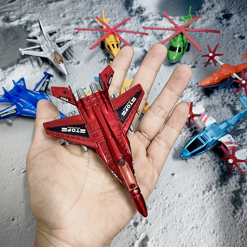 Juego de 8 Piezas de Aviones de Juguetes de Plastico Asortidos Helicopteros de Retroalimentacion para Ninos Regalo de Guar